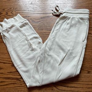 Sunday best cream waffle sweatpants size 2xs